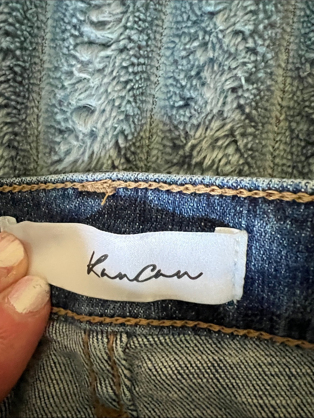 KanCan Blue Distressed Denim Shorts - Picture 2 of 6